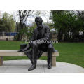 Bronzo seduta scultura dell'uomo per la decorazione